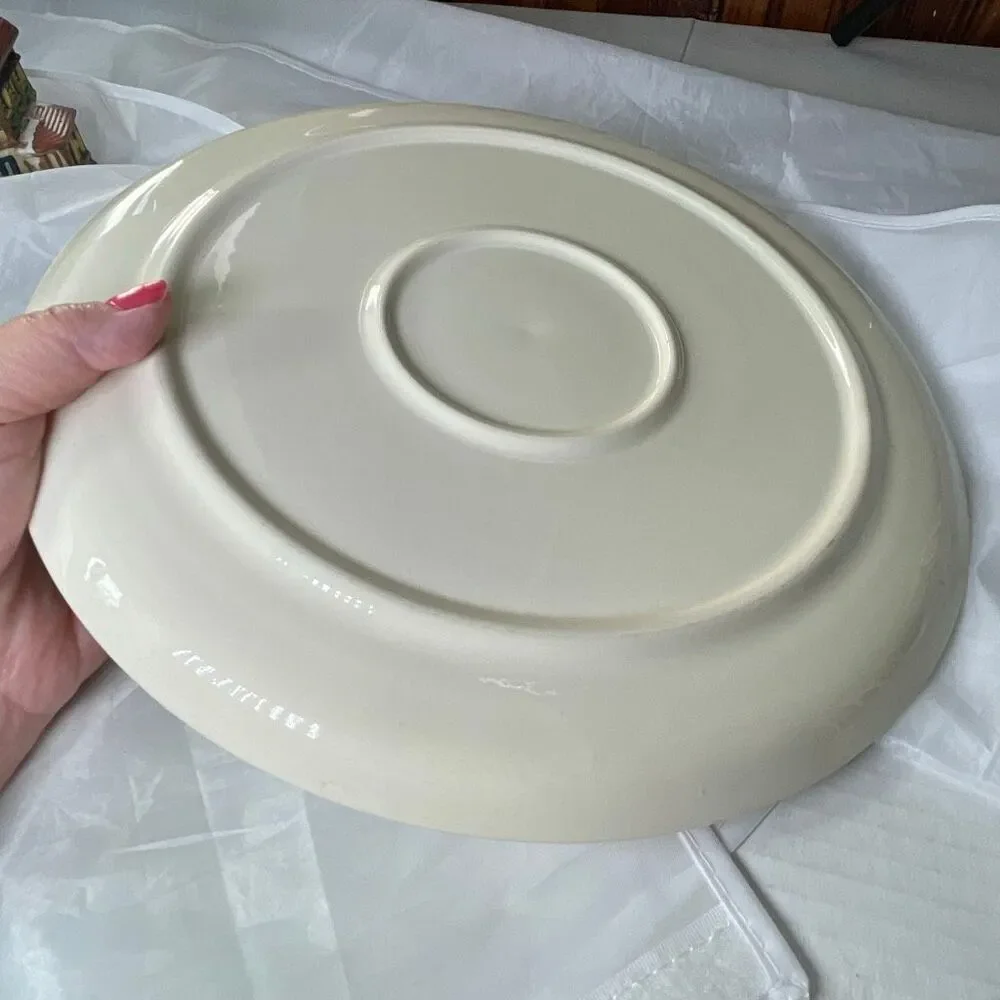 Vintage 1983 Royal China Co. American Ironstone Holiday serving tray carrot cake